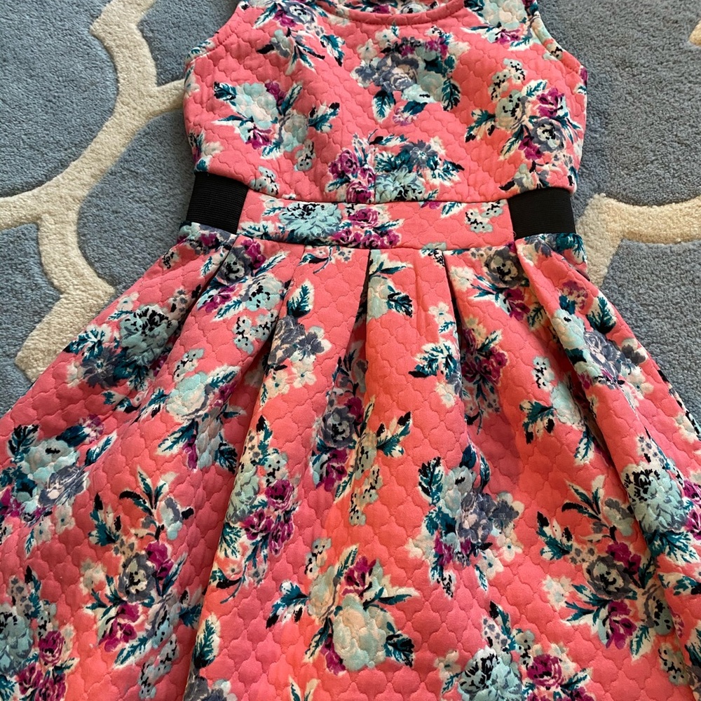 Girls Pink floral dress; multicolored. Nordstrom